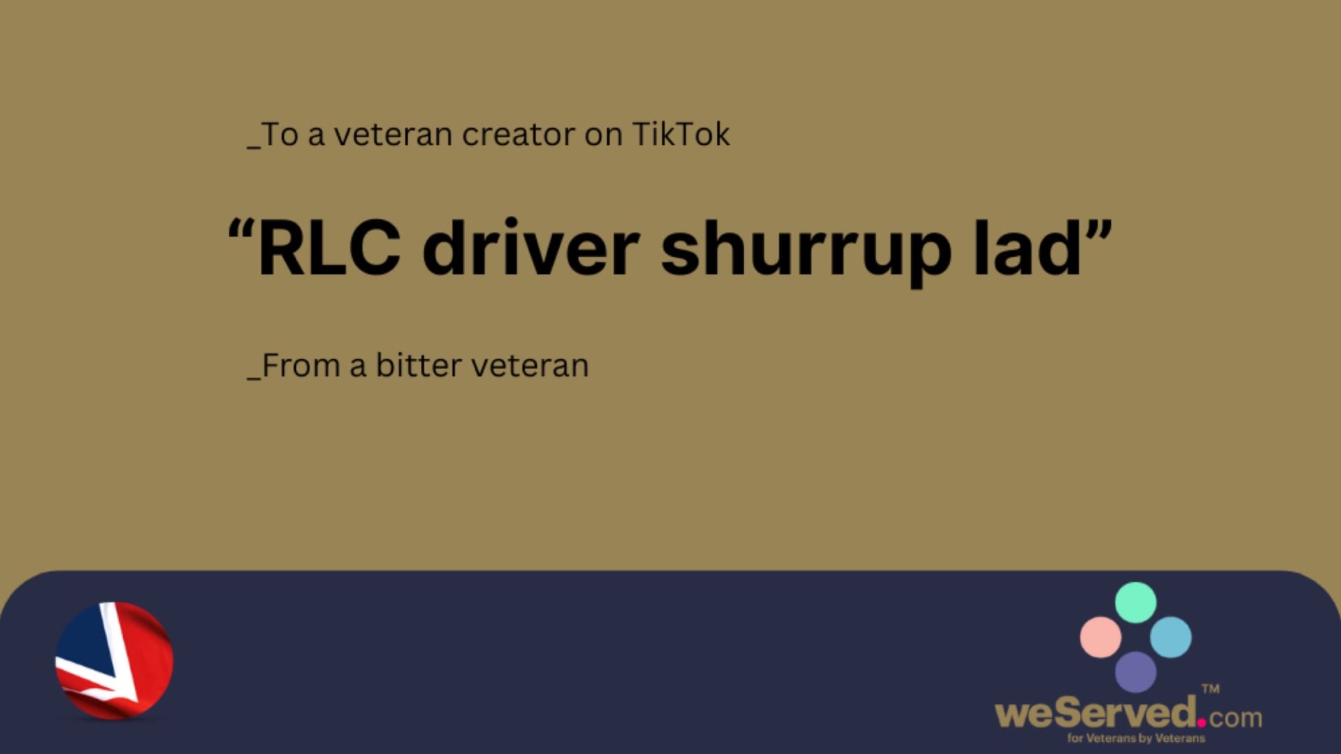 Check Yourself Before You Check Another Veteran